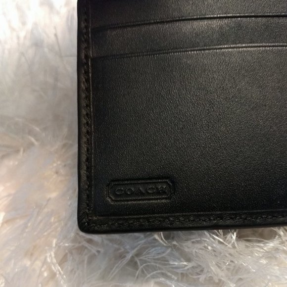 NWOT Coach Signature Black Canvas Wallet - Picture 7 of 8